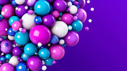 Fototapeta premium Vibrant 3D Sphere Abstract Background