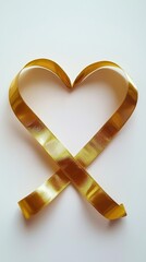 Valentine's Day Heart-Shaped Golden Ribbon Craft Home DIY Project Indoor Creative Love Decoration