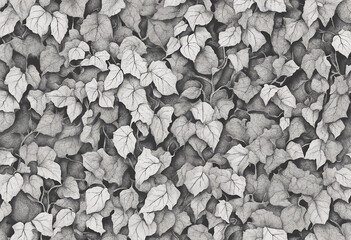 A Monochrome Textured Leaf Pattern