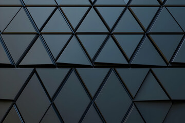 Fototapeta premium Dark Triangular 3D Abstract Background