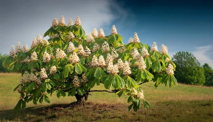Papier peint photo Vignoble blossoming chestnut castanea sativa  © Deion