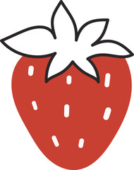 Abstract strawberry, white background, fruit strawberry