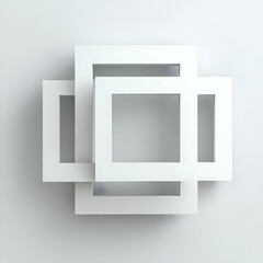Abstract 3D White Frame Background