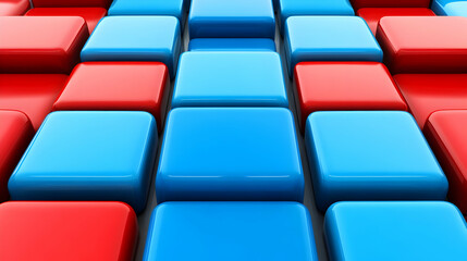 Obraz premium Abstract 3D Red Blue Cubes Background