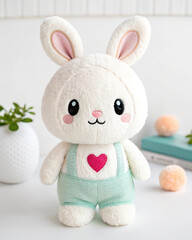 Fototapeta premium Charming Nordic Style Plush Toy Minimalist Cute Stuffed Animal for Kids