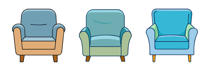 armchair vector icon, furniture vector illustration - simple illustration of armchair perfect for logos, and furniture-themed designs.