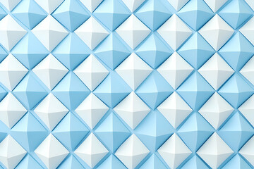 Fototapeta premium Abstract 3D Blue White Pyramid Pattern
