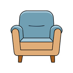 armchair vector icon, furniture vector illustration - simple illustration of armchair perfect for logos, and furniture-themed designs.