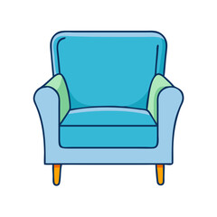 armchair vector icon, furniture vector illustration - simple illustration of armchair perfect for logos, and furniture-themed designs.