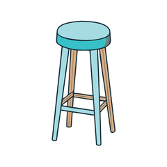 bar stool vector icon, furniture vector illustration - simple illustration of bar stool perfect for logos, and furniture-themed designs.