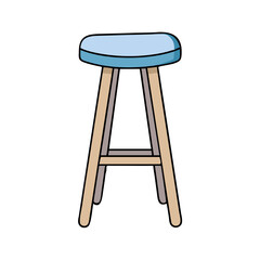 bar stool vector icon, furniture vector illustration - simple illustration of bar stool perfect for logos, and furniture-themed designs.