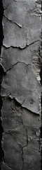 Obraz premium Black textured background with rough concrete surface and distressed cracks, ideal for design. Toned, aged, and damaged wall, creating a feeling of decay and collapse.