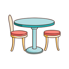 bistro table vector icon, furniture vector illustration - simple illustration of bistro table perfect for logos, and furniture-themed designs.