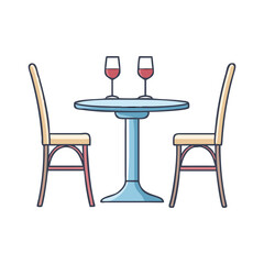 bistro table vector icon, furniture vector illustration - simple illustration of bistro table perfect for logos, and furniture-themed designs.