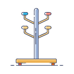 coat rack vector icon, furniture vector illustration - simple illustration of coat rack perfect for logos, and furniture-themed designs.