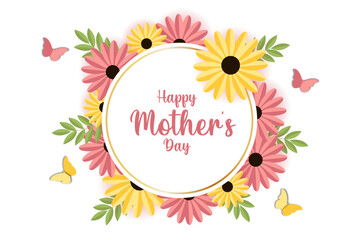 Happy mother's day design for card, invitation, poster, flyer, web design