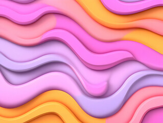 Fototapeta premium Abstract 3D Wavy Background