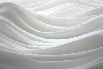 Fototapeta premium White Abstract 3D Wave Background