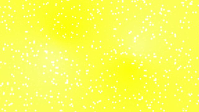 Motion loop yellow background with cross-shaped dots flashing here and there
