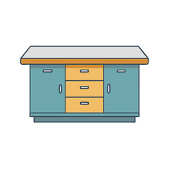 kitchen island vector icon, furniture vector illustration - simple illustration of kitchen island perfect for logos, and furniture-themed designs.