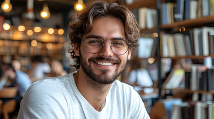 A professional celebrating workplace achievements with a focus on maintaining a positive mindset Positive mindset Stock Photo with side copy space