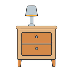 nightstand vector icon, furniture vector illustration - simple illustration of nightstand perfect for logos, and furniture-themed designs.