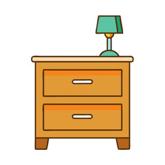 nightstand vector icon, furniture vector illustration - simple illustration of nightstand perfect for logos, and furniture-themed designs.