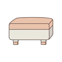 ottoman vector icon, furniture vector illustration - simple illustration of ottoman perfect for logos, and furniture-themed designs.