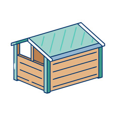 outdoor storage box vector icon, furniture vector illustration - simple illustration of outdoor storage box perfect for logos, and furniture-themed designs.