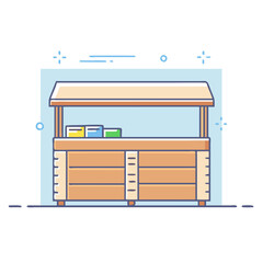 outdoor storage box vector icon, furniture vector illustration - simple illustration of outdoor storage box perfect for logos, and furniture-themed designs.