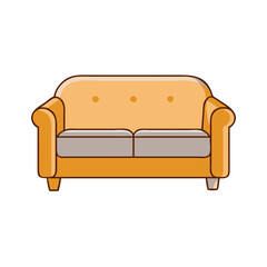 sofa vector icon, furniture vector illustration - simple illustration of sofa perfect for logos, and furniture-themed designs.