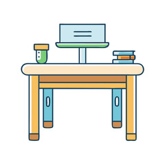 standing desk vector icon, furniture vector illustration - simple illustration of standing desk perfect for logos, and furniture-themed designs.