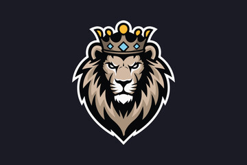 Lion mascot logo design vector with modern illustration