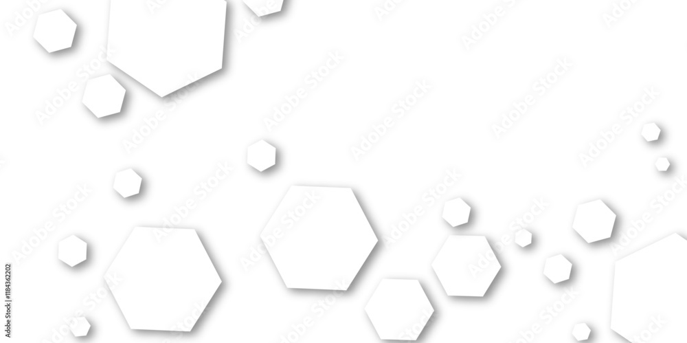 Aufkleber abstract technology color line hexagon 3d effect outline pattern with shadow seamless texture backgr