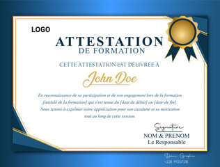 Attestation de Formation