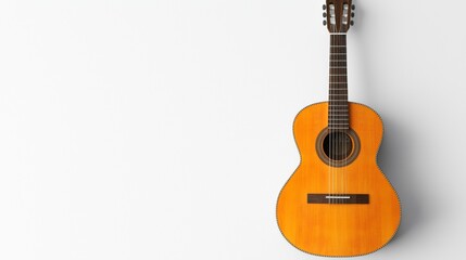 Acoustic guitar isolated on white background