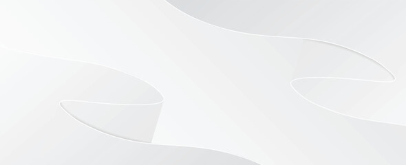 Abstract white waves 3d rendering. Modern minimal design. Vector EPS 10