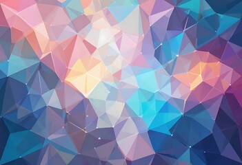 Fototapeta premium Abstract Pastel Triangle Pattern Background Design