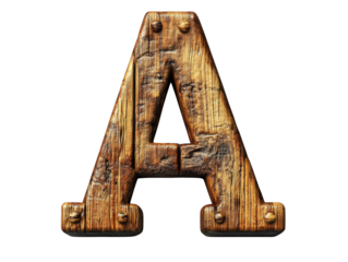 Rustic wooden letter on black, minimalist photography and vintage typography 