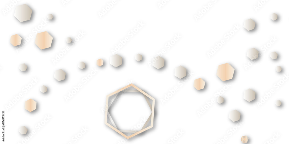 Aufkleber abstract technology color circle hexagon 3d effect out line pattern with shadow seamless texture bac