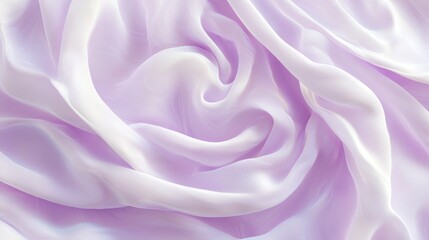 Fototapeta premium Delicate lavender fabric creating elegant folds and swirls under soft light in a serene setting