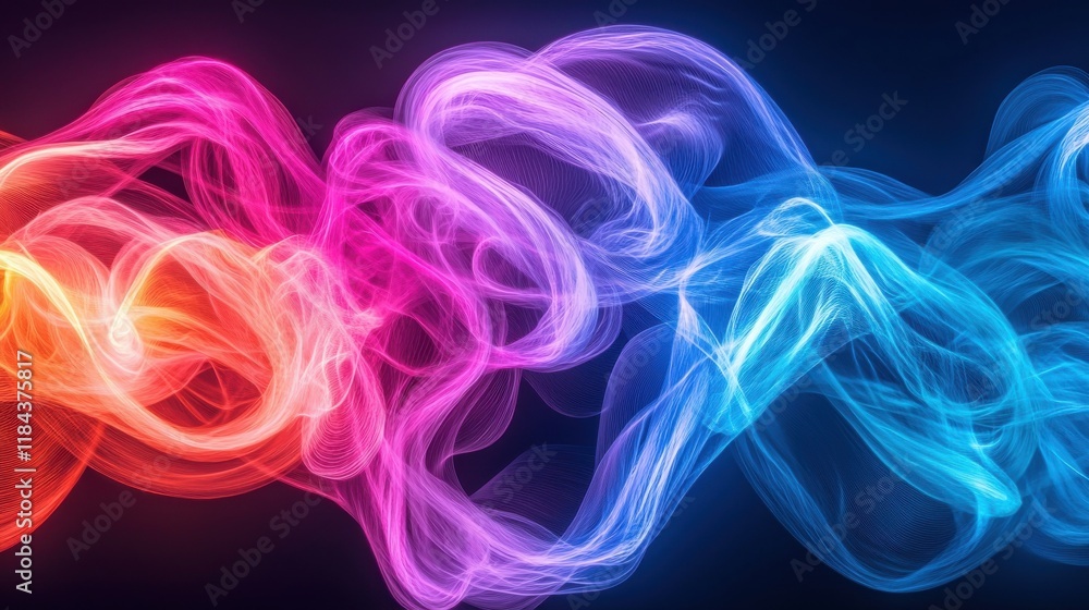 Aufkleber mesmerizing abstract swirls of colorful dynamic motion and energy