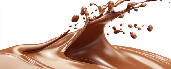 Chocolate Liquid Wave: Dynamic Food Advertisement Design Material