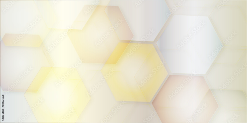 Poster abstract geometric technology 3d colorful bright hexagon polygonal honeycomb luxury pattern vector b