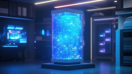 Futuristic PC Design with Liquid Cooling and Bright Lights