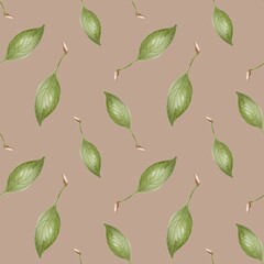 Cherry watercolor pattern design for textile and wrapping paper
