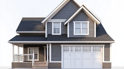Detailed 3D Model of Suburban House Design