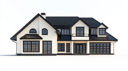 Modern 3D House Model with Clean Lines