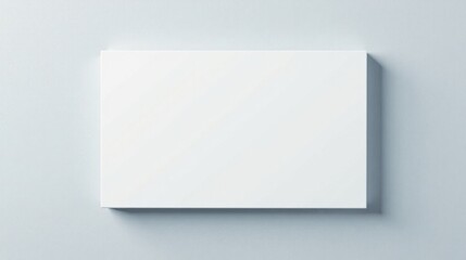 Blank Rectangular Canvas on Light Gray Background for Mockup Design