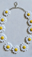 Obraz premium Daisy Flower Keychain Illustration
